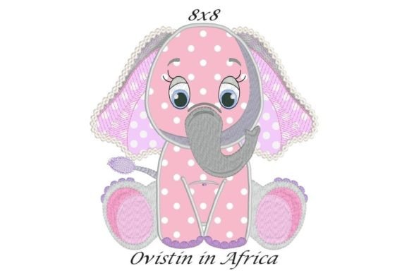 Cute Pink Elephant Applique Design Review