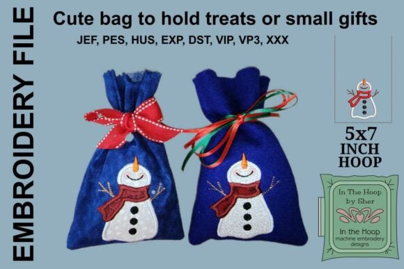 Happy Snowman Applique Treat Bag Review