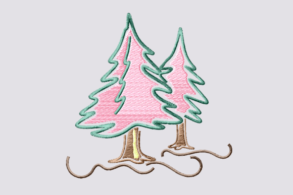 Pine Tree and Snow: A Winter Embroidery Review