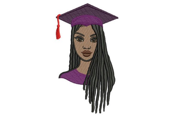 Young African Woman in Graduation Cap Review